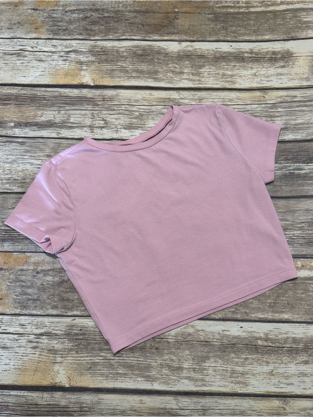 Wild Fable Girls Cropped Pink Tee Shirt